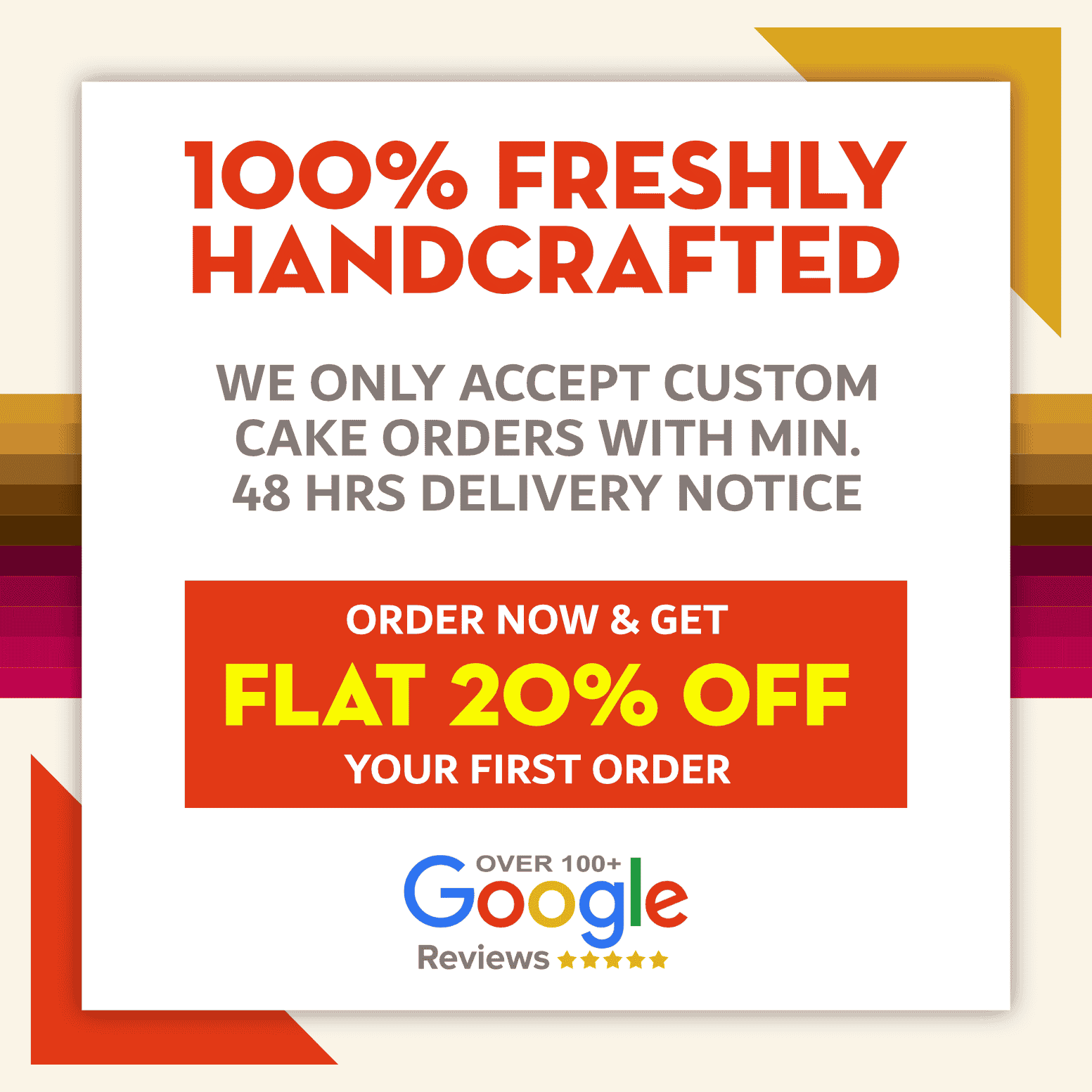 Pune's Top Rated Cake Delivery with 100+ Google 5 Star Ratings